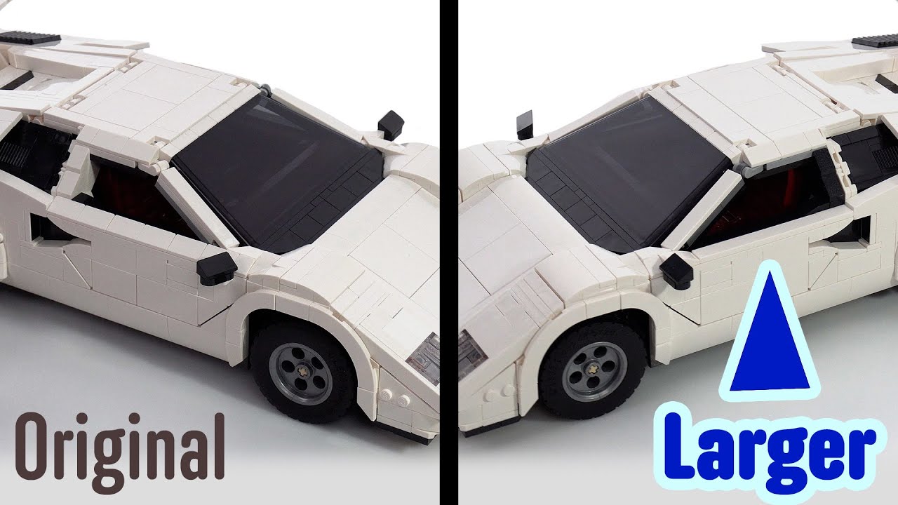 Mod: LEGO Lamborghini Countach 10337 side window improvement