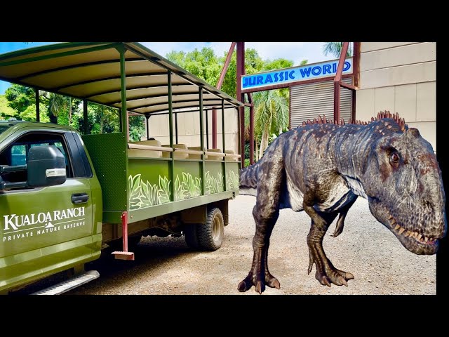 Jurassic World Tour The REAL INDOMINUS REX Paddock Movie Set at Kualoa Ranch in Hawaii