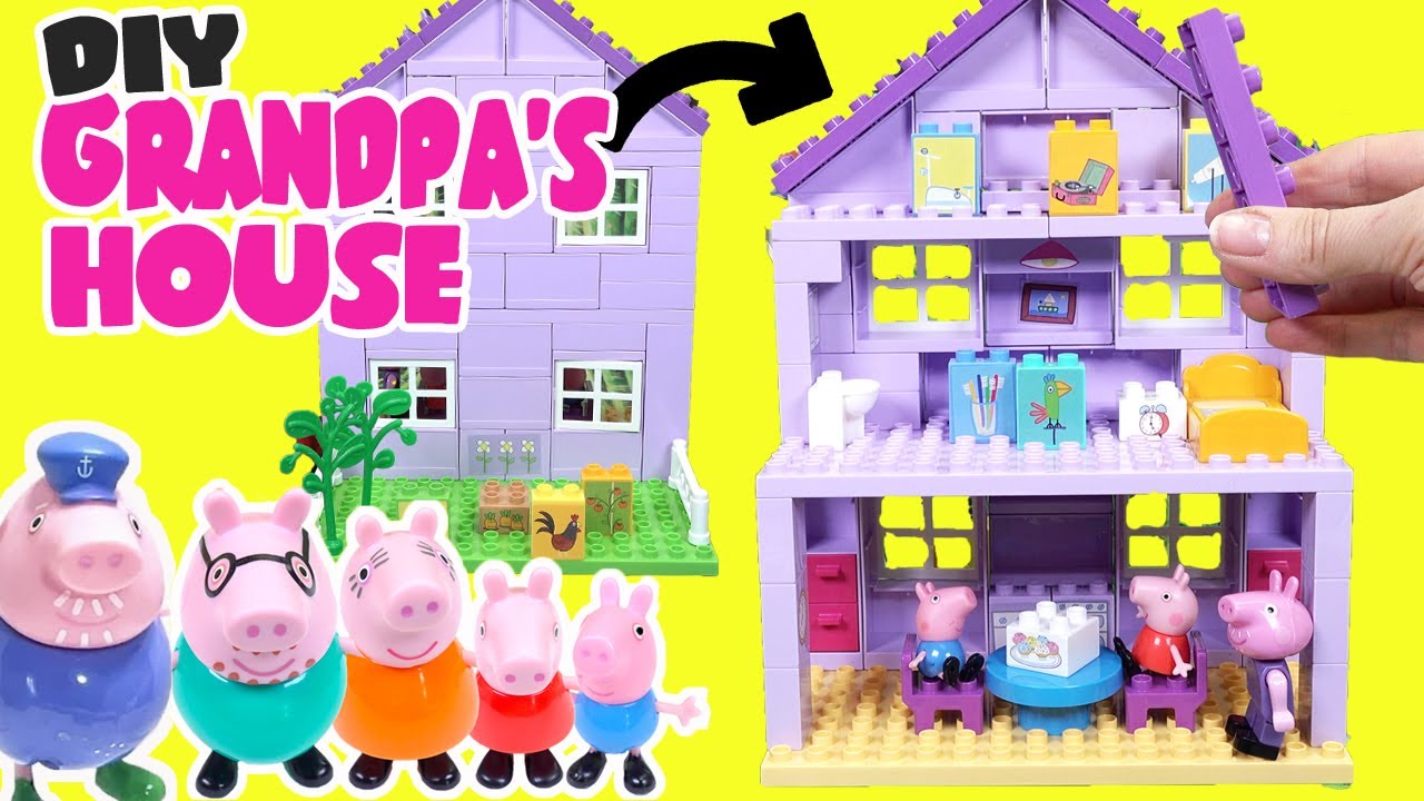 Peppa Pig DIY Grandpa's Family House Build Contruction for Kids