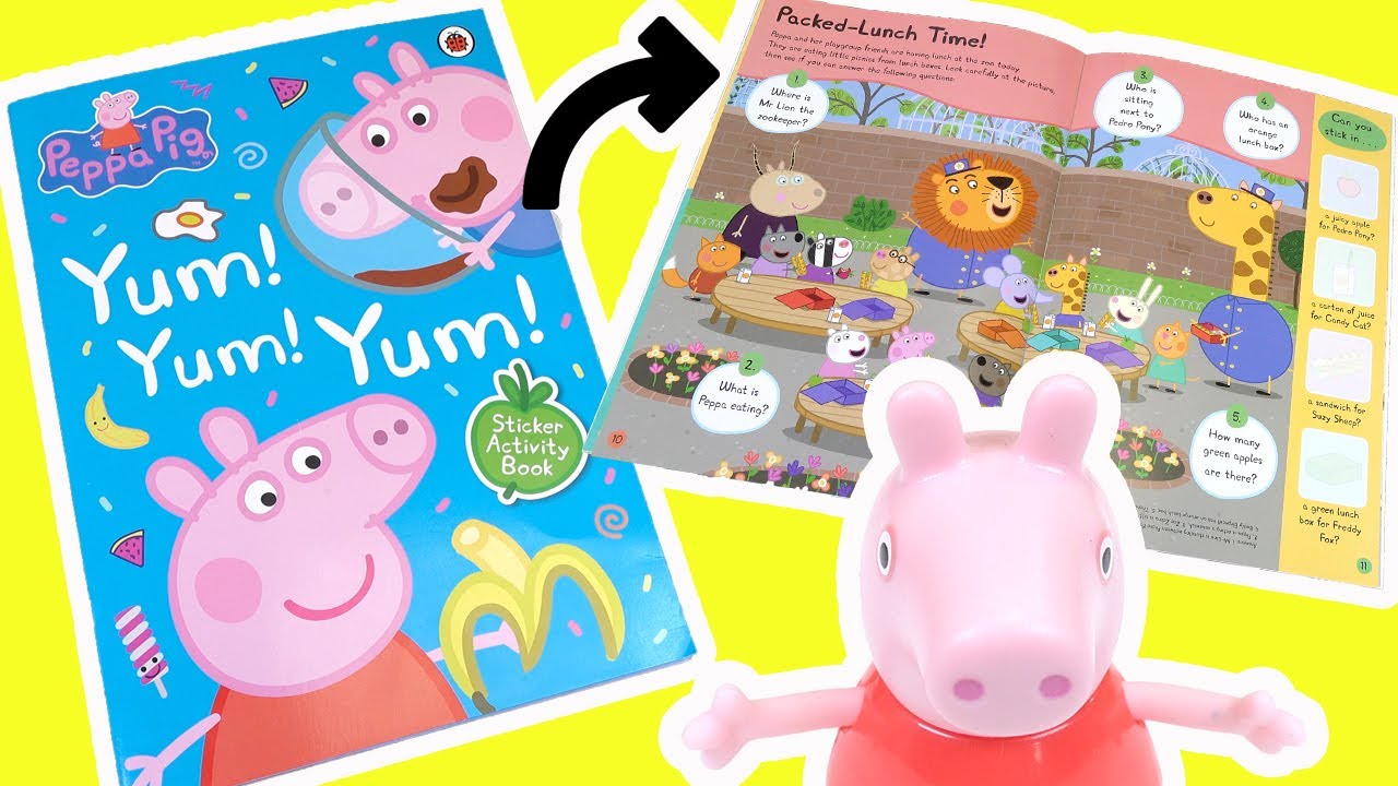 Peppa Pig DIY Sticker Activity Book with Coloring Pages for Kids!