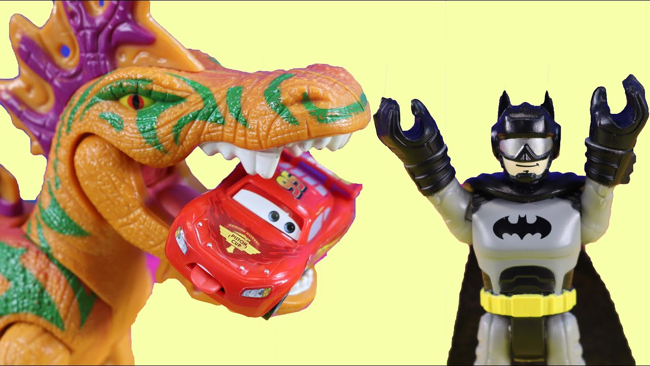 Lightning McQueen & Mater Cars On The Road Trip | Superhero Adventure - Batman - Dinosaurs