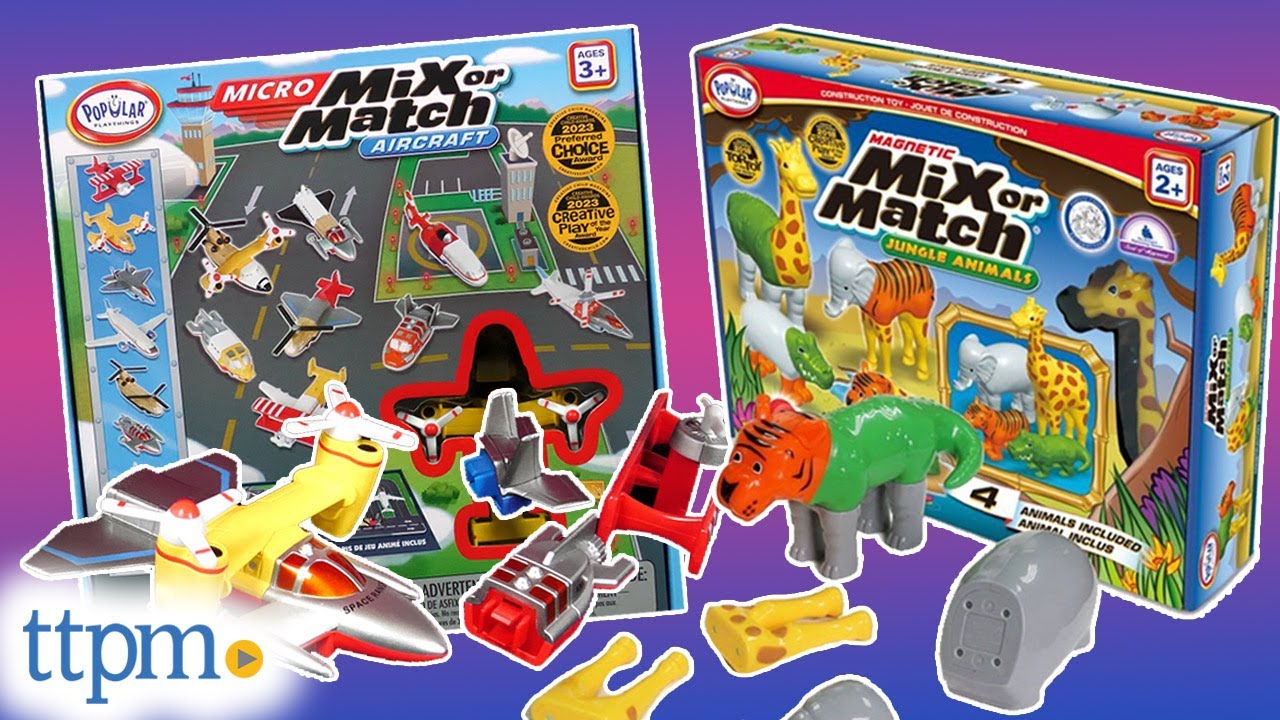 Micro Mix or Match Aircraft and Mini Magnetic Mix or Match Jungle Animals