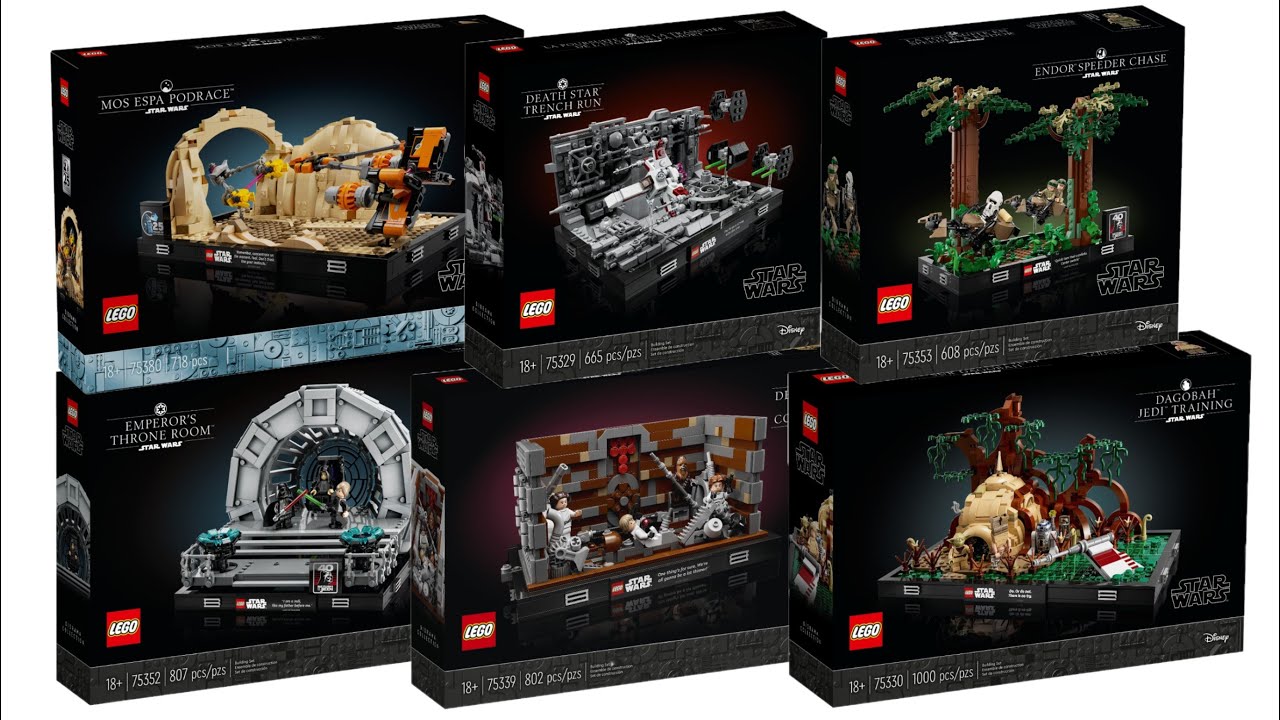 All LEGO Star Wars Diorama Collection sets 2022 – 2024 Compilation/Collection Speed Build