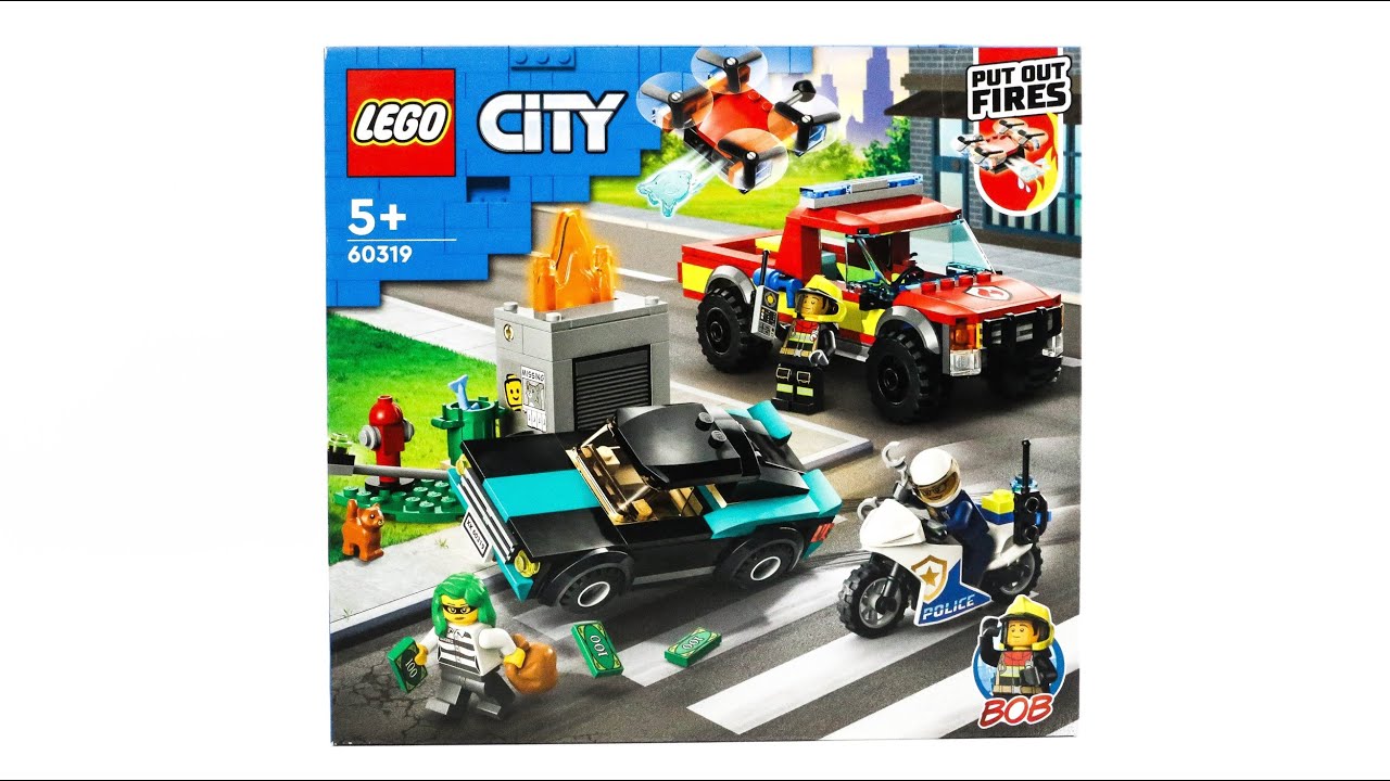 LEGO CITY 60319 Fire Rescue & Police Chase Speed Build