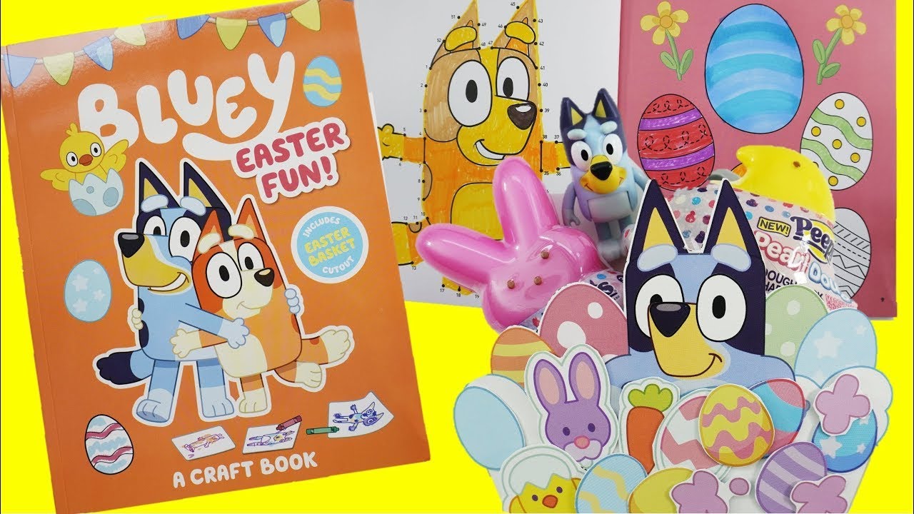 Bluey and Bingo Easter Craft Activity and Coloring Book