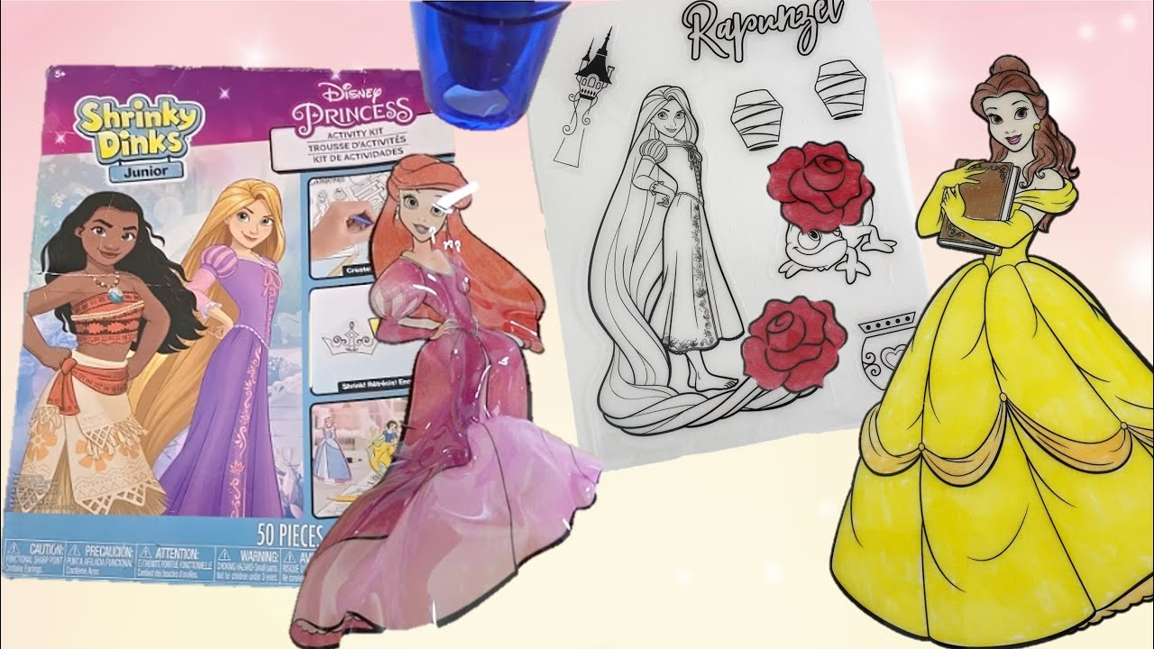 Disney Princess Shrinky Dink Ariel Belle Cinderella