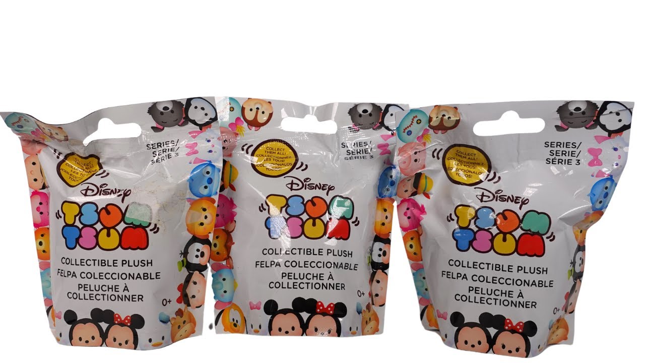 Disney Tsum Tsum Collectible Plush Series 3 Blind Bags Unboxing Review