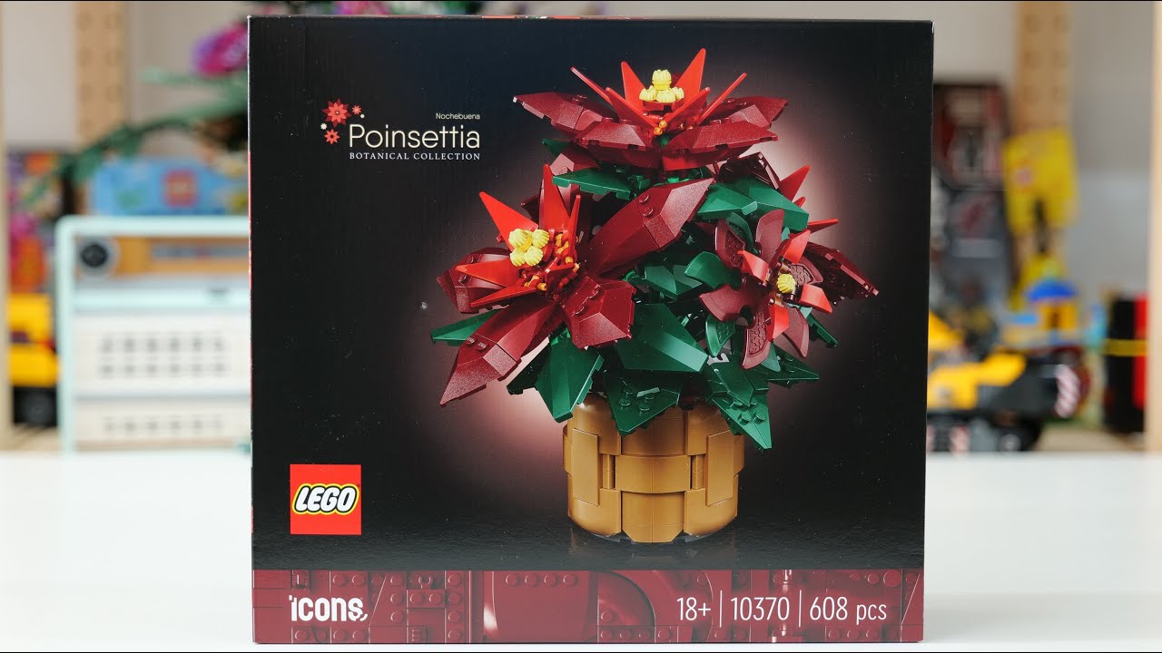 LEGO Icons 10370 Poinsettia – LEGO Speed Build Review – Botanical Collection