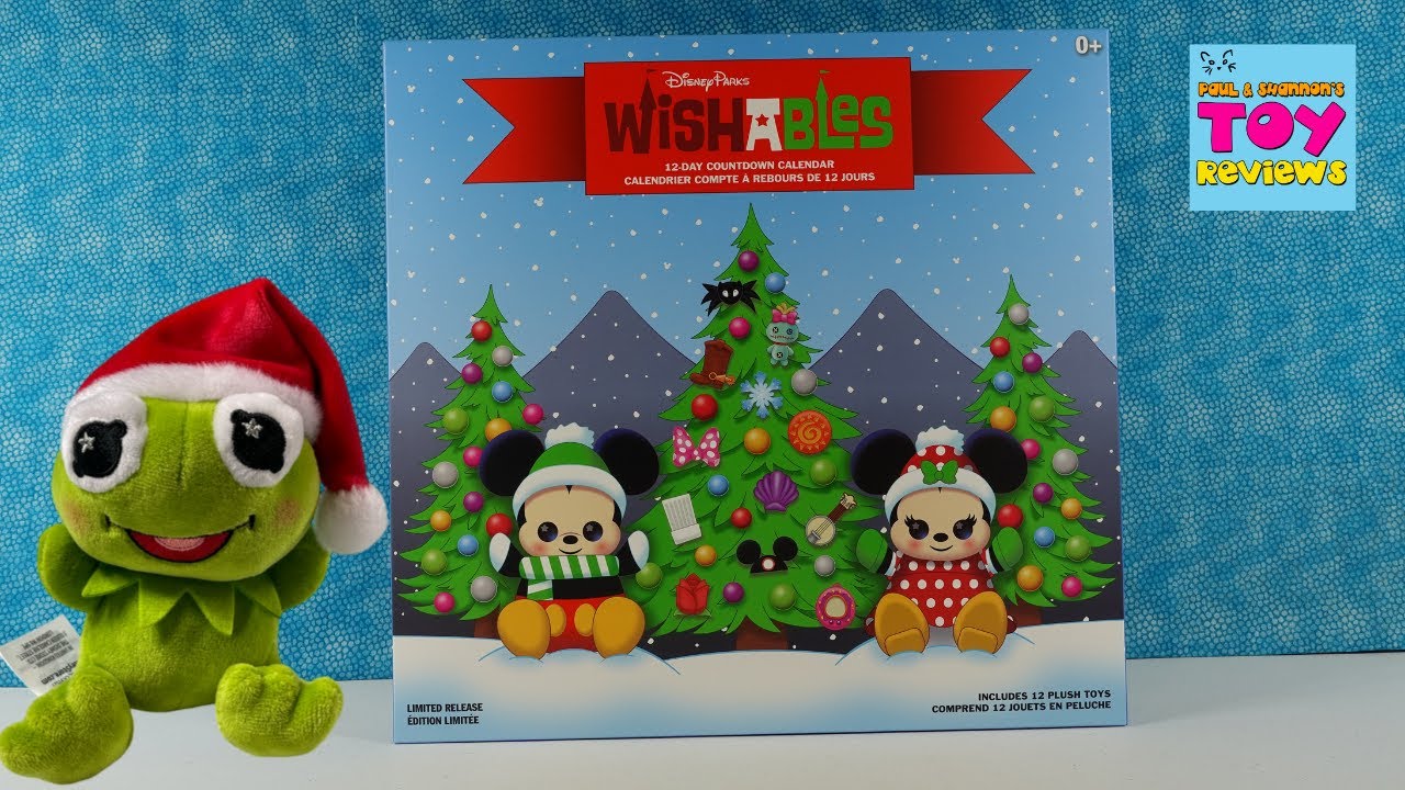 Disney Christmas Plushies Wishables 12 Day Countdown Calendar Blind Bag Opening