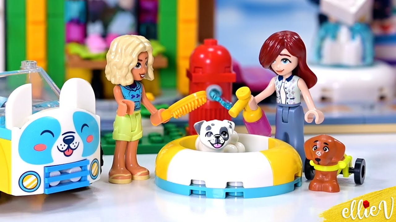 Wash the doggos 🐶🫧 LEGO Friends Dog Grooming Car build & review