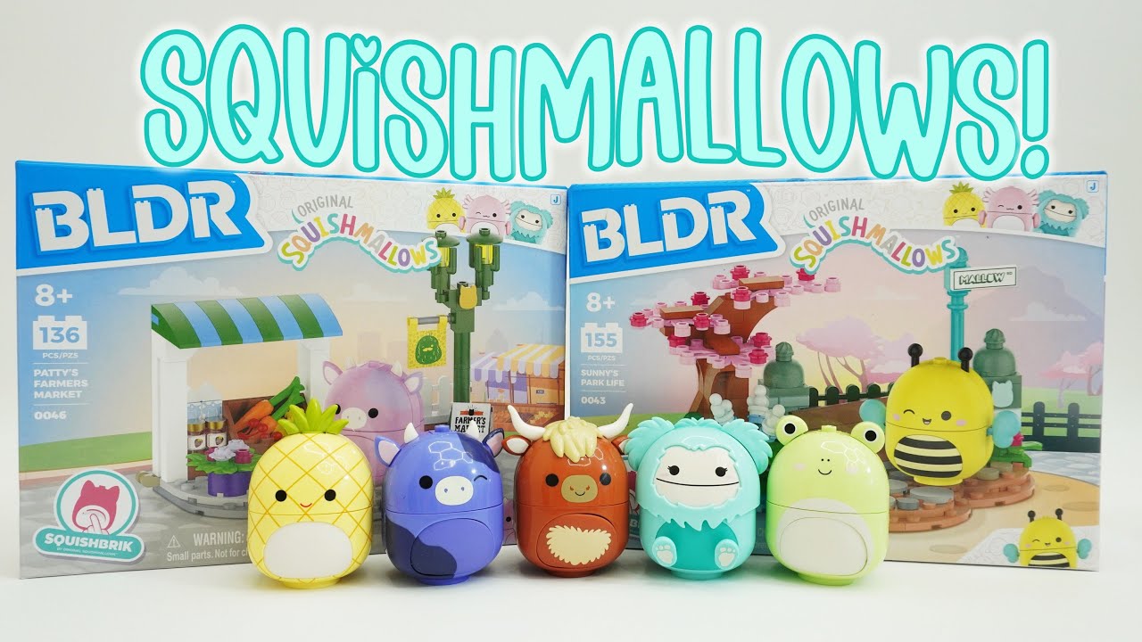 BLDR Squishmallows Squishy Playsets Park Life &  Farmers Market Speedbuild